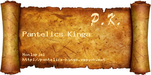 Pantelics Kinga névjegykártya